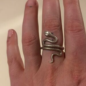 Sterling silver snake ring